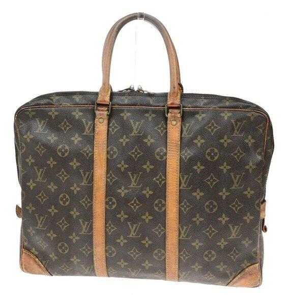 LOUIS VUITTON Porte Documents Voyage Briefcase Hand Bag Monogram - Picture 1 of 16